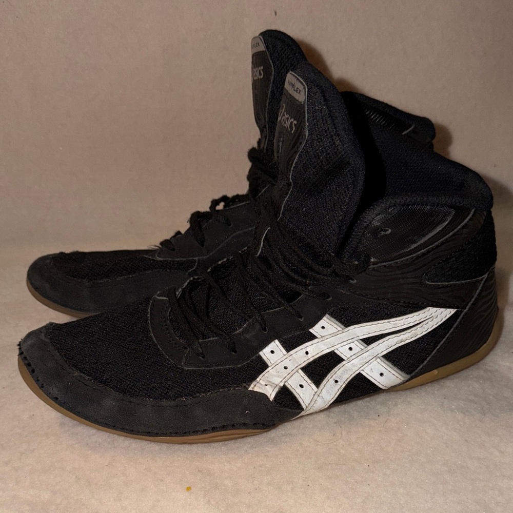 Asics Matflex Wrestling Shoes Black Mens Size 9
